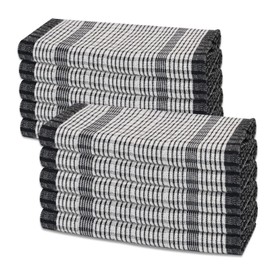 LinenWeave Pack of 10 Tea Towels-100% Cotton 45 x 70 cm -Super Absorbent Tea Towel- Machine Washable Kitchen Towel-Tea towels for kitchen (10towelsC)