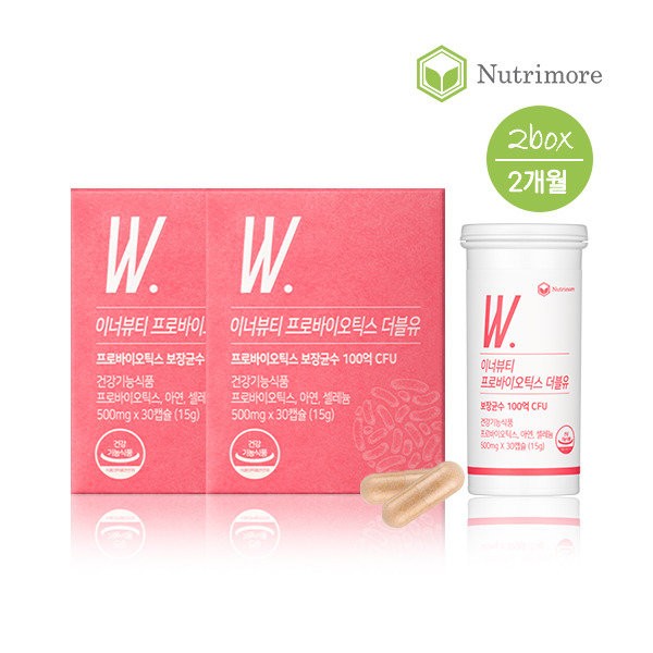 [Nutrimore] Inner Beauty Probiotics W (30 capsules) 2 cans (2 months) 10 billion guaranteed miscarriage / [뉴트리모어] 이너뷰티 프로바이오틱스W(30캡슐) 2통(2개월) 100억보장 유산
