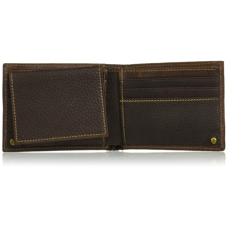 Carhartt Men's' Pebble Leather Passcase Wallet, Brown