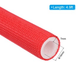 PATIKIL 4.9ft Pipe Insulation Tubing, 1 Pcs 3/4 Inch ID Heat Preservation Insulated Foam Tubing Handle Grip Support for Water Pipes, Air Conditioning Pipes, Red
