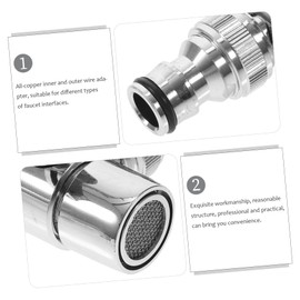 Frcolor Washer Faucet Adapter Copper Diverter Valve Kitchen Sink Connection Washing Machine Dishwasher Safe Water Hose Dispenser Non Slip Design Easy Installation
