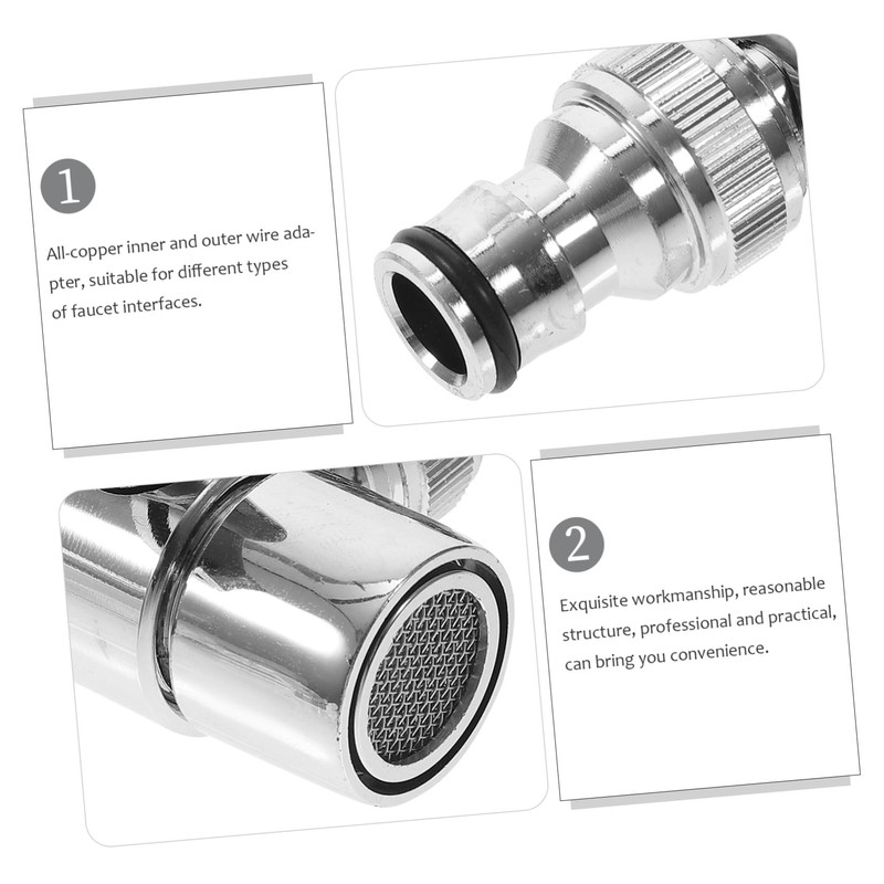 Frcolor Washer Faucet Adapter Copper Diverter Valve Kitchen Sink Connection