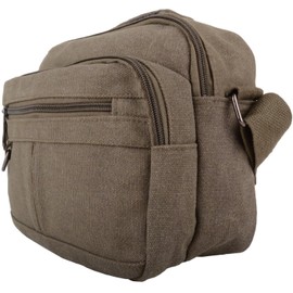 WYE LEATHER Womens/Mens Canvas Work/Travel/Holiday Shoulder/Cross Body Bag - Green