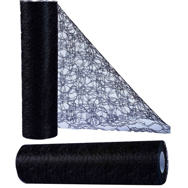 OSVINO Table Runner Lace Black 30 cm x 25 m