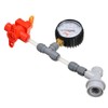 Bend Valve with Pressure Gauge, Plug-In Coupling and Pressure Regulator