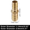 X AUTOHAUX 2 Pcs 16mm - 14mm Straight Shaped Barb