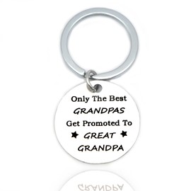Tebliomro Christmas Gifts for Grandpa Birthday Gift for Grandfather from Grandkids Father's Day First Time Grandpa New Grandfather Gift Valentine Keychain from Granddaughter Grandson