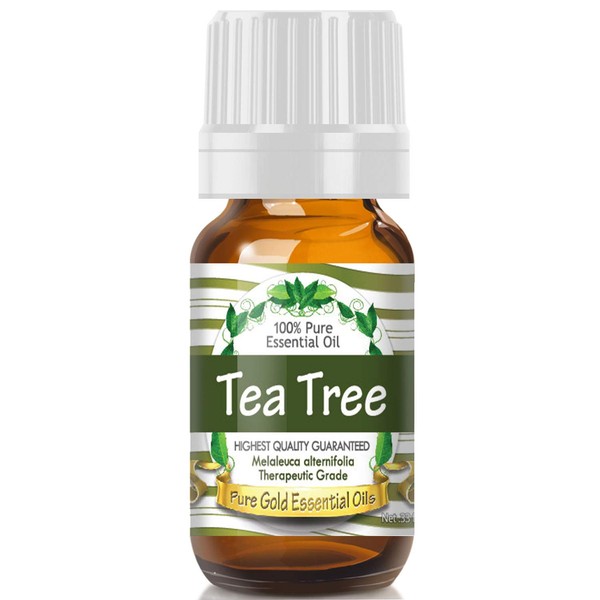 Pure Gold Essential Oils - Tea Tree Essential Oil - 0.33 Fluid Ounces