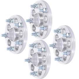 GDSMOTU 4Pcs 5x4.5 to 5x4.5 Wheel Spacers 15mm 56.1mm Hubcentric Wheel Adapters for Forester 1998-2018 for Baja 2003-2006 12x1.25 Sliver Aluminum Car Spacers