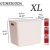 GUMEIGODA Plastic Storage Bins with lids,Storage Baskets,Container with handle,Storage Organizer
