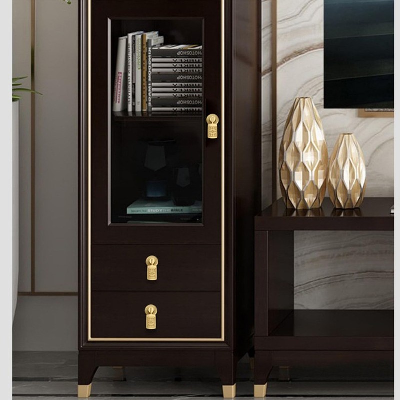 WJXFHTD 2Pack Pendant Handle Chinese Style Knobs Teardrop Drawer Pulls