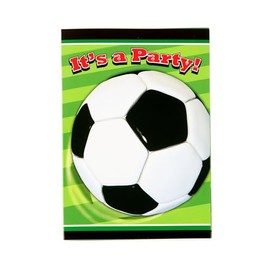 Multicolor 3D Soccer Paper Cards Invitations - 5.5" x 4" (8ct) - Perfect for Soccer-themed Parties, Events, and Celebrations