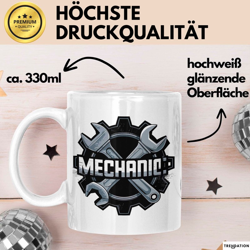 Mechaniker Tasse Geschenkidee Auto Reparatur Profi Lustiger Geschenkidee Lustig (Weiß)