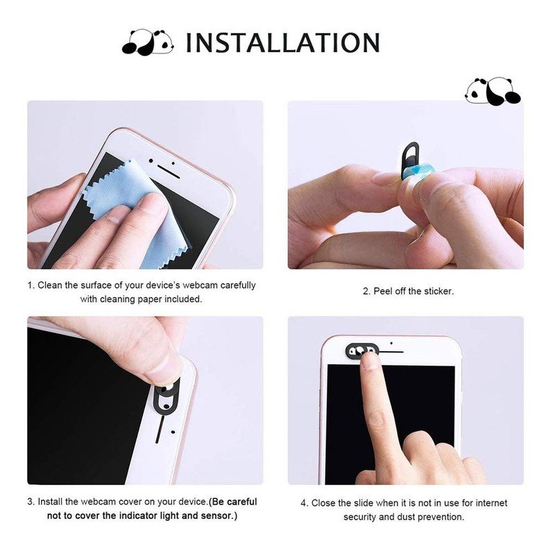 Webcam Cover Slide Cute Pattern Web Camera Cover 0.7mm Thin