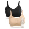 4HOW Pumping-Bra-Hands-Free Seamless-Wireless-Maternity-Bralette Padded Nursing Pumping Bra All in One