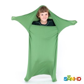 SANHO Calcetines sensoriales de primera calidad, versión actualizada, mediano, 50 pulgadas de largo x 24 pulgadas de ancho, bueno para altura: 47 pulgadas - 63 pulgadas, color verde