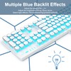 Camiysn Typewriter Style Mechanical Gaming Keyboard, White Retro Punk Gaming