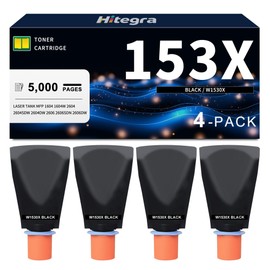 153X Toner Cartridge W1530X Black (4-Pack) Replacement for HP 153X Toner Cartridges Compatible with Laser Tank MFP 1604 1604w 2604 2604sdw 2604dw 2606 2606sdn 2606dw Printer Black Toner
