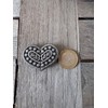 Hartmann-Knöpfe Heart Shape Small Silver Antique Silver Costume Clasp Dirndl