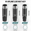Bestwork 10 Spline Lug Nut Key Set, 10 Spline Lug
