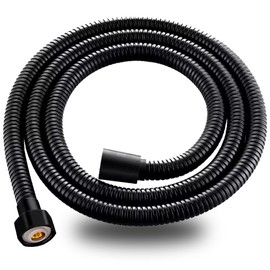 Shower Hose, Stainless Steel, 3.9 ft (1.5 m), Replacement, 360° Free Rotation, Tangleproof, Explosion-proof, Tear-proof, Durable Shower Hair, Brass Connector, Cold Resistant, Heat Resistant, Easy to