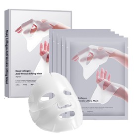 Mascarilla Facial De Colágeno Profundo(5 Unidades), Mascarilla Coreana De Hidrogel De Biocolágeno Para La Noche, Antiarrugas, Reafirmante Y Con