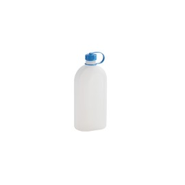 hünersdorff Plastic Bottle, Drinking Bottle, Storage Bottle with Tight Screw Lid, Chemical and Food Resistant, 1 Litre, Made in Germany, White