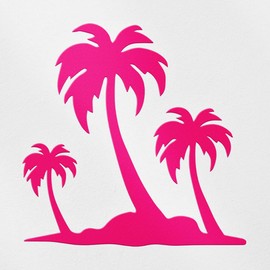 Transparent Decal Stickers of Palm Trees 22 (Pink) Premium Waterproof Vinyl Decal Stickers for Laptop Phone Accessory Helmet Car Window Mug Tuber Cup Door Wall Decoration ANDSKUS023666PI080322