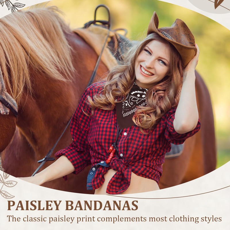 PJPSAA - Paquete de 12 bandanas unisex de cachemira, vaquero,
