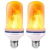 Omicoo 2x Omicoo E26 E27 LED Flame Effect Fire Bulb