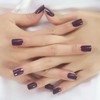 Medium Square Fake Nails Purple Press on False Nails Artificial