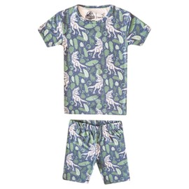 Copper Pearl Two Piece Short Sleeve Toddler Pajamas PJ Sets for Boys and Girls - Adorable Pattern Summer Pajamas Shorts to Keep Cool While Sleeping, Size 12 Months to 5T - Jurassic Park