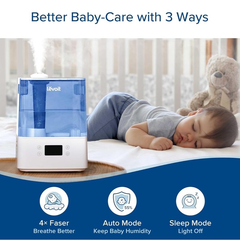 LEVOIT Classic300S Ultrasonic Smart Top Fill Humidifier, Extra Large 6L
