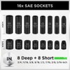 SWANLAKE GARDEN TOOLS 3/8'' Drive Impact Socket Set, 50-Piece Standard