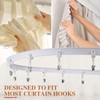 Amyhill 100 Pcs Curtain Track Roller Hooks Rail Ceiling Gliders