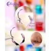 20G Twist Nose Ring Hoop Stainless Steel 316L Piercing Black