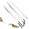 JIYIN 3 Pcs Reptile Feeding Tweezers, Long Aquarium Tweezers Stainless