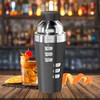 Oggi 23-Ounce Stainless Steel Cocktail Shaker, Black