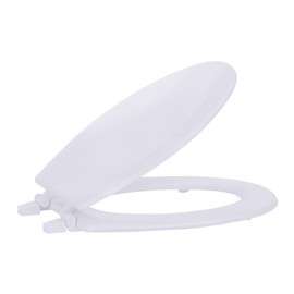 Standard Wood Toilet Seat, White - 17 Inch - Fits All Standard Size Fixtures - Easy to Install Fantasia by Achim Home Decor