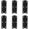 6 PCS Stainless Steel Corner Braces,L-Shaped Extended Fastening Brackets (Black)