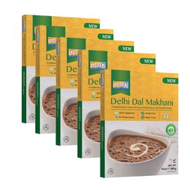 Ashoka Gluten-Free Meals, Microwave Ready Vegan Black Gram & Kidney Beans, Heat & Serve Meals, All-Natural Delhi Dal Makhani, Kosher Certified, Great for the Outdoors, No Preservatives, Pack of 10
