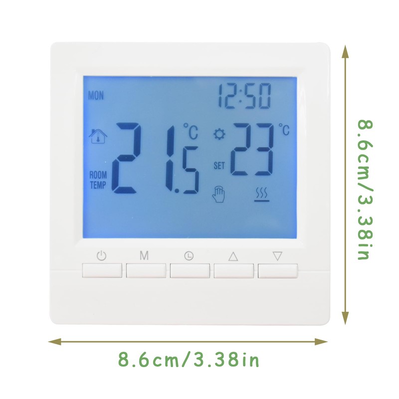 Surplex Digital Gas Boiler Thermostat, Programmable Digital Thermostat for Home