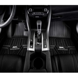3W Floor Mats For Honda Accord 2018-2022 All Weather Custom Fit Car Liners Black
