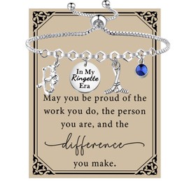 SEIRAA Ringette Bracelet Ringette Player Gifts In My Ringette Era Ringette Ice Sport Jewelry Ringette Coach Bangle (My Ringette)