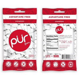 Pur Gum Variety Pack - Cool Mint, Chocolate Mint, Cinnamon and Bubblegum - 55 Pieces each