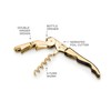Viski 24k Gold Plated Signature Double Hinged Corkscrew Wine Bottle
