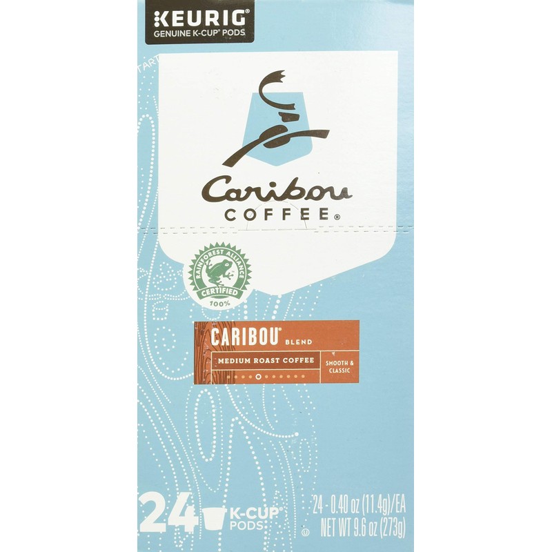 Caribou Coffee Caribou Blend, Single Serve Coffee K-Cup Pod, Medium