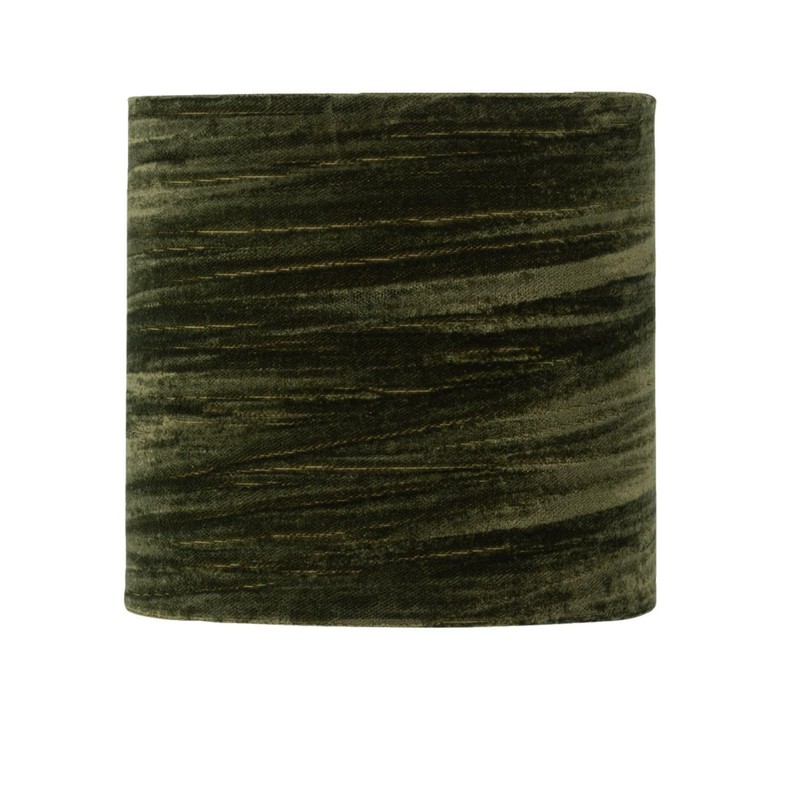 firstchoicelighting Set of 2 Green Crushed Velvet Table Lamp Shades,