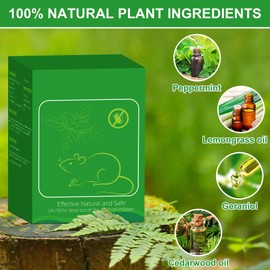 12 Pack Rats Repellent, Natural Peppermint Oil Mouse and Rats Repellent, Peppermint Balls for Mice, Roaches, Moles, Squirrels, Ants, Moths, Indoor & Outdoor Use, Safe for Pets & Kids