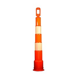 Cortina 42" Grip-N-Go Orange Channelizer Cone - (4)-6" Engineer Grade Sheeting - O/W/O/W